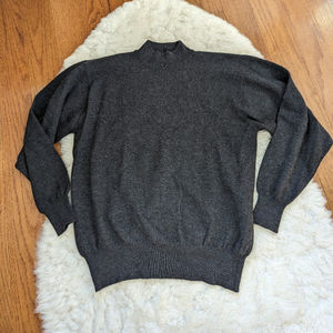 ballantyne 100% pure merino wool made in Scotland knit sweater grey small